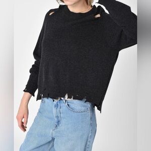 Isabel Marant Etoile Women’s Kalia Distressed Wool & Cotton Sweater Size 36